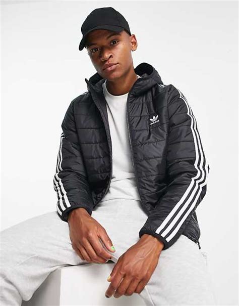 adidas gewatterd jack zwart met strepen dames